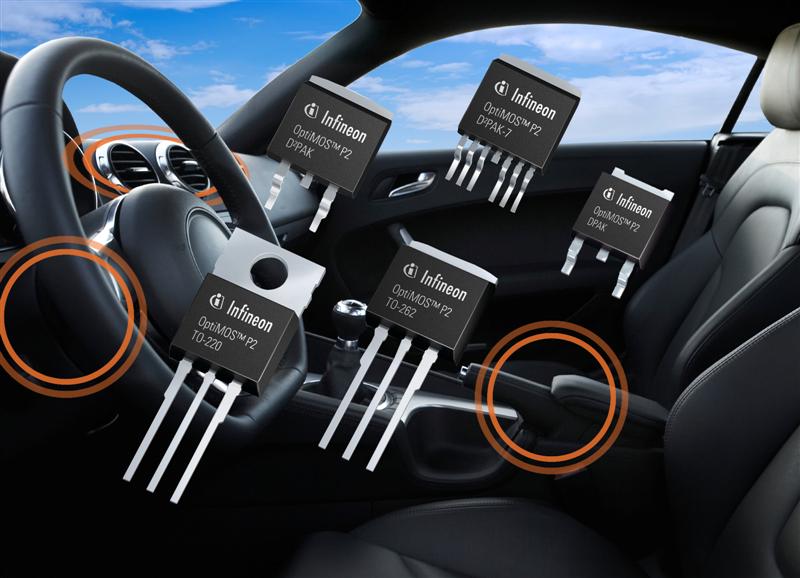 New Infineon Automotive Power Management 40V P-Channel OptiMOS P2 Chips Improve Energy Efficiency and Save Costs with EPS, Motor Control and Electric Pumps