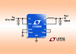 100mA synchronous buck converter handles up to 150V  input  & uses 12A quiescent current