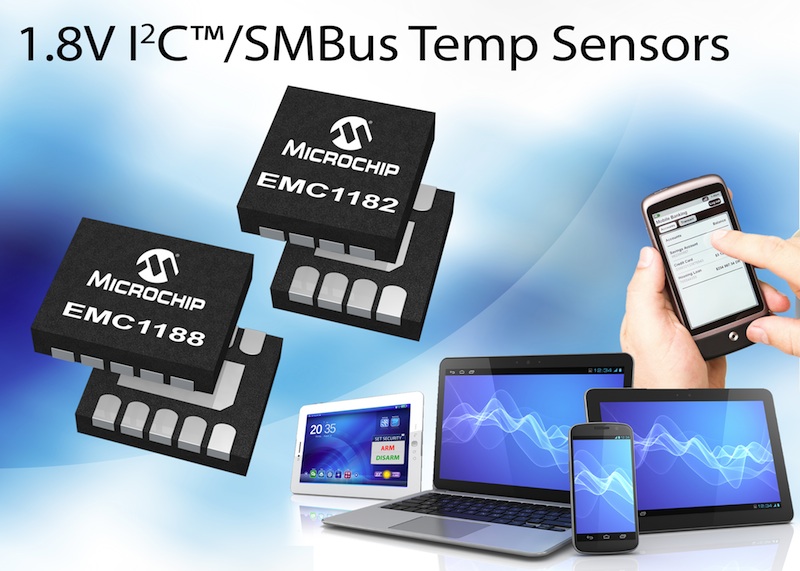 Microchip claims first temperature sensor family with 1.8V SMBus and I2C capability