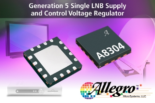 Single LNB regulator IC offers higher switching frequency and lower supply current in satellite receiver applications