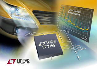 LED controller offers spread-spectrum frequency modulation & robust short-circuit protection