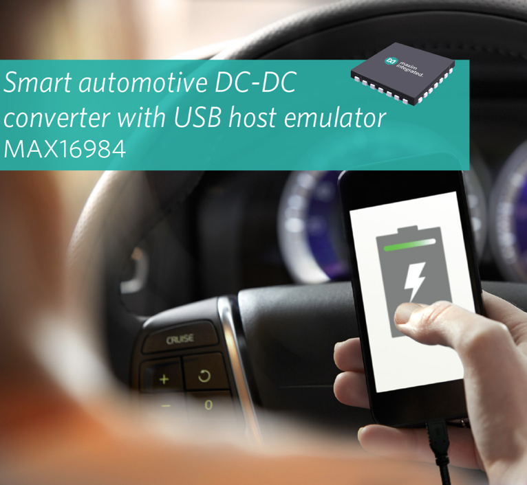 Quickly and reliably charge portable device in a car over USB with a single IC from Maxim