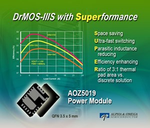 Alpha and Omega Semiconductor claims best-In-class DrMOS-IIIS power modules