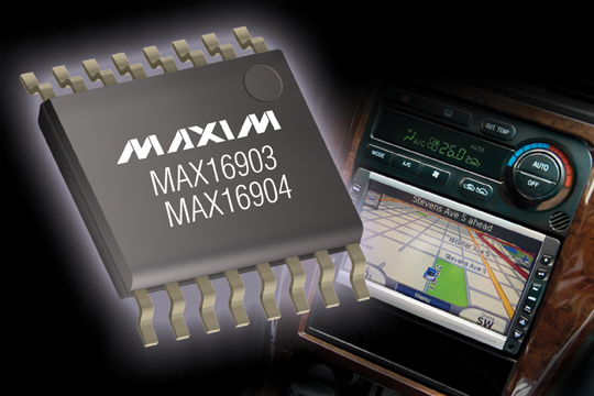Maxims 2.1MHz Automotive Step-Down Converters Consume only 25A