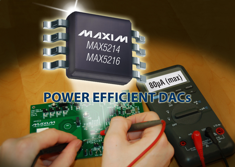 Maxims Ultralow-power DACs Prolong Battery Life in Portable Applications