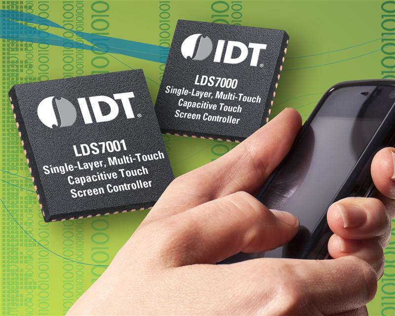 IDT Introduces Industrys First Single-Layer Multi-Touch Capacitive Touch Screen Controller