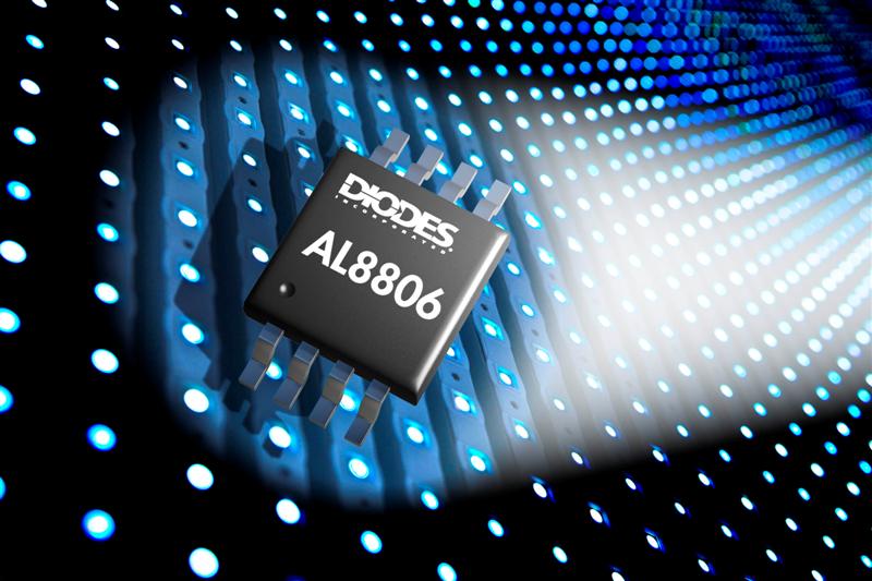 LED driver from Diodes delivers higher current for low voltage LED lamps
