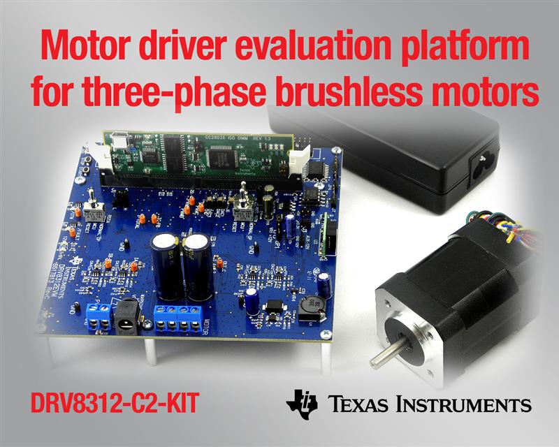 TIs new evaluation platform drives three-phase brushless motors for quicker time to spin