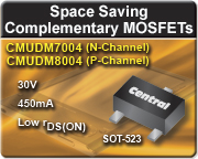Complementary N-Channel and P-Channel MOSFETs in SOT-523 package