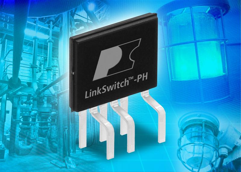 Power Integrations LinkSwitch-PH LED Driver ICs Eliminate Electrolytic Capacitors, Exceed 90% Efficiency and 0.9 Power Factor