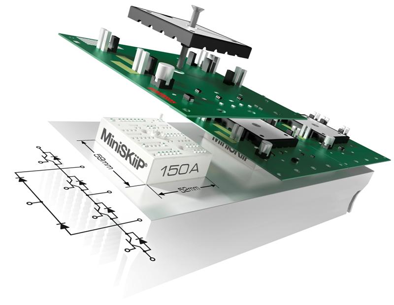 IGBT module tops the competition in current density: 4.9 A/cm for 3-level inverters