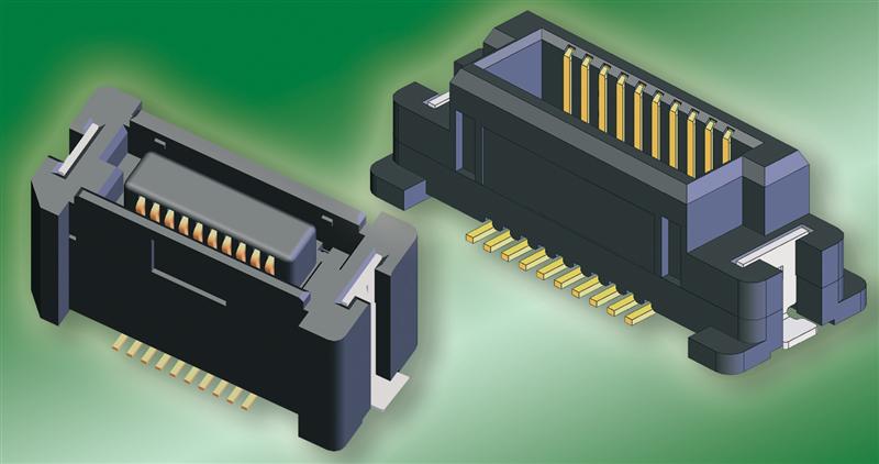 Mini board-to-board connector with a pitch of 0.635 mm for space savings of up to 11 percent