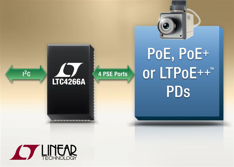 Quad & Single LTPoE++ PSE Controllers Deliver Up to 90W