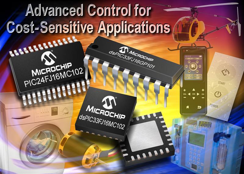 Microchip brings advanced control to cost-sensitive designs with new PIC MCUs & dsPIC DSCs