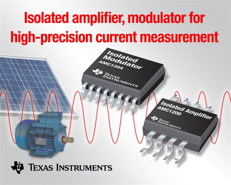 TI isolated amplifier, modulator enable high-precision current measurement in motor control, green energy applications