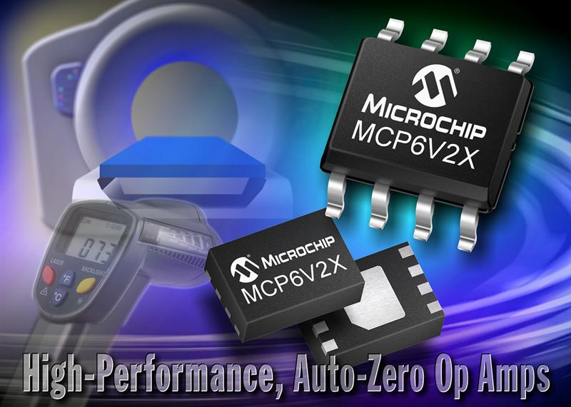 Microchip Expands Ultra-High-Performance, Auto-Zero Operational Amplifier Portfolio With New Low-Noise Devices