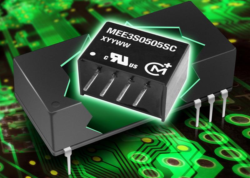 MEE3 series of DC/DC converters achieves 50 % power output increase within the same package