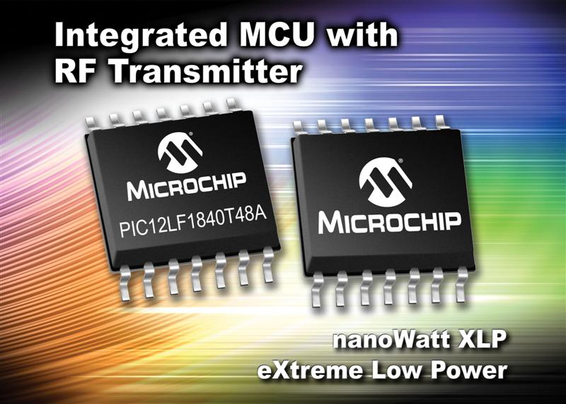 Microchip integrates sub-GHz wireless transmitter with 8-bit PIC MCU to simplify secure remote keyless entry designs