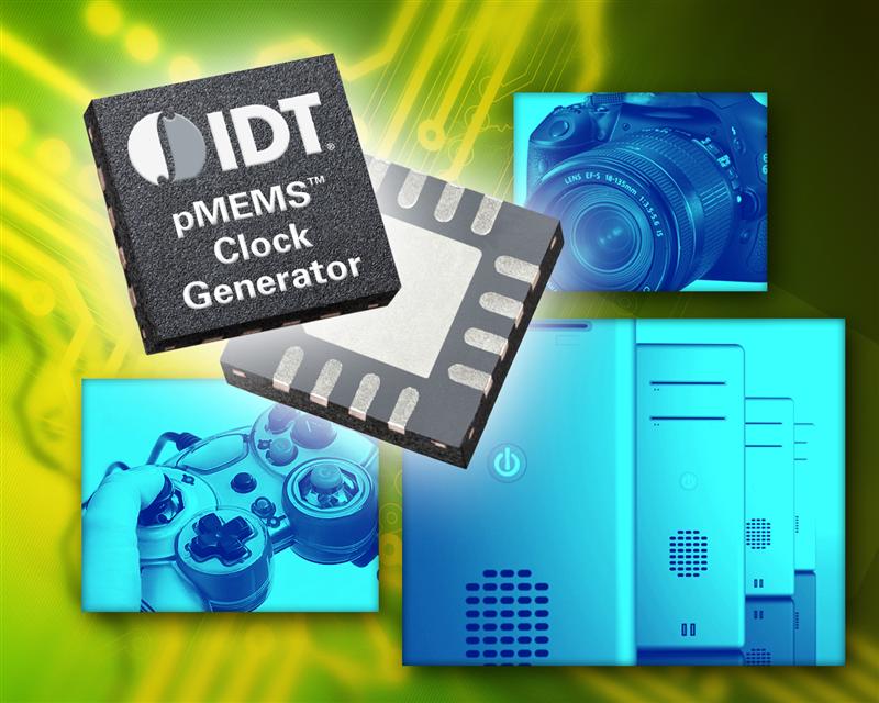 IDT Introduces Worlds First Single-ended Multi-output PLL Clock Generators Using pMEMS Technology