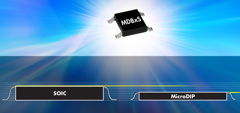 Fairchild Semiconductors MicroDIP Bridge Rectifiers Provide Mobile Designers Low Package Height; Critical for Small Space Designs