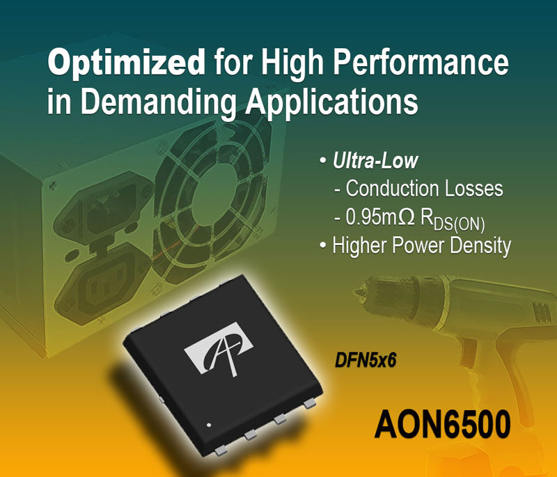 Alpha and Omega Semiconductors New 30V Power MOSFET Slashes Conduction Losses