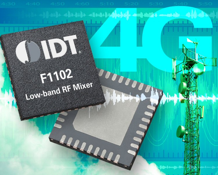 IDT low-band RF mixer reduces IM3 for 4G LTE, 3G, and 2G systems