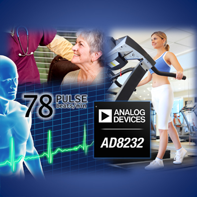 Analog Devices offer AD8232 power-saving heart-rate-monitor AFE