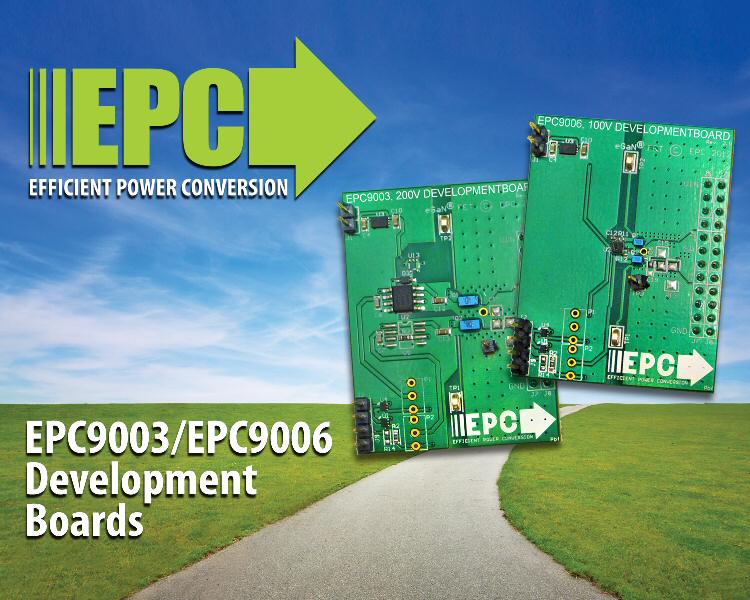 EPC upgrades development boards with enhancement-mode eGaN FETs using dedicated drivers from TI