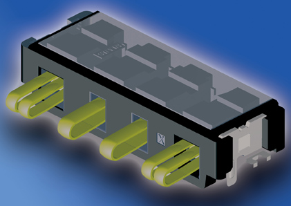 Application-specific optimisation: Battery-connector with enhanced vibration resistance for offset PCB installation