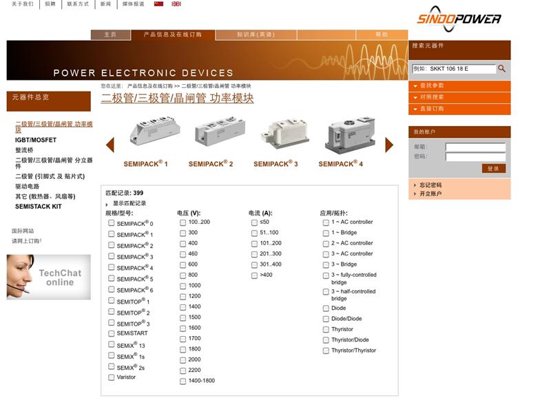New Power Electronics eCommerce Portal in China