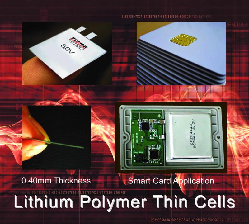 Powersolve Announces Very Thin Lithium Polymer Primary Cells  Can Be Produced Down to 0.4mm