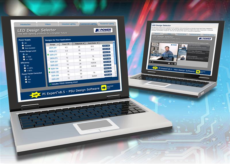 Power Integrations Launches Convenient Online Selection Tool for LED Driver Reference Designs