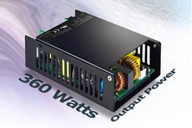 Power Sources Unlimited announces the new 360 watt high-efficiency CFM361S Series of AC-DC power supplies with unparalleled power density in a small footprint