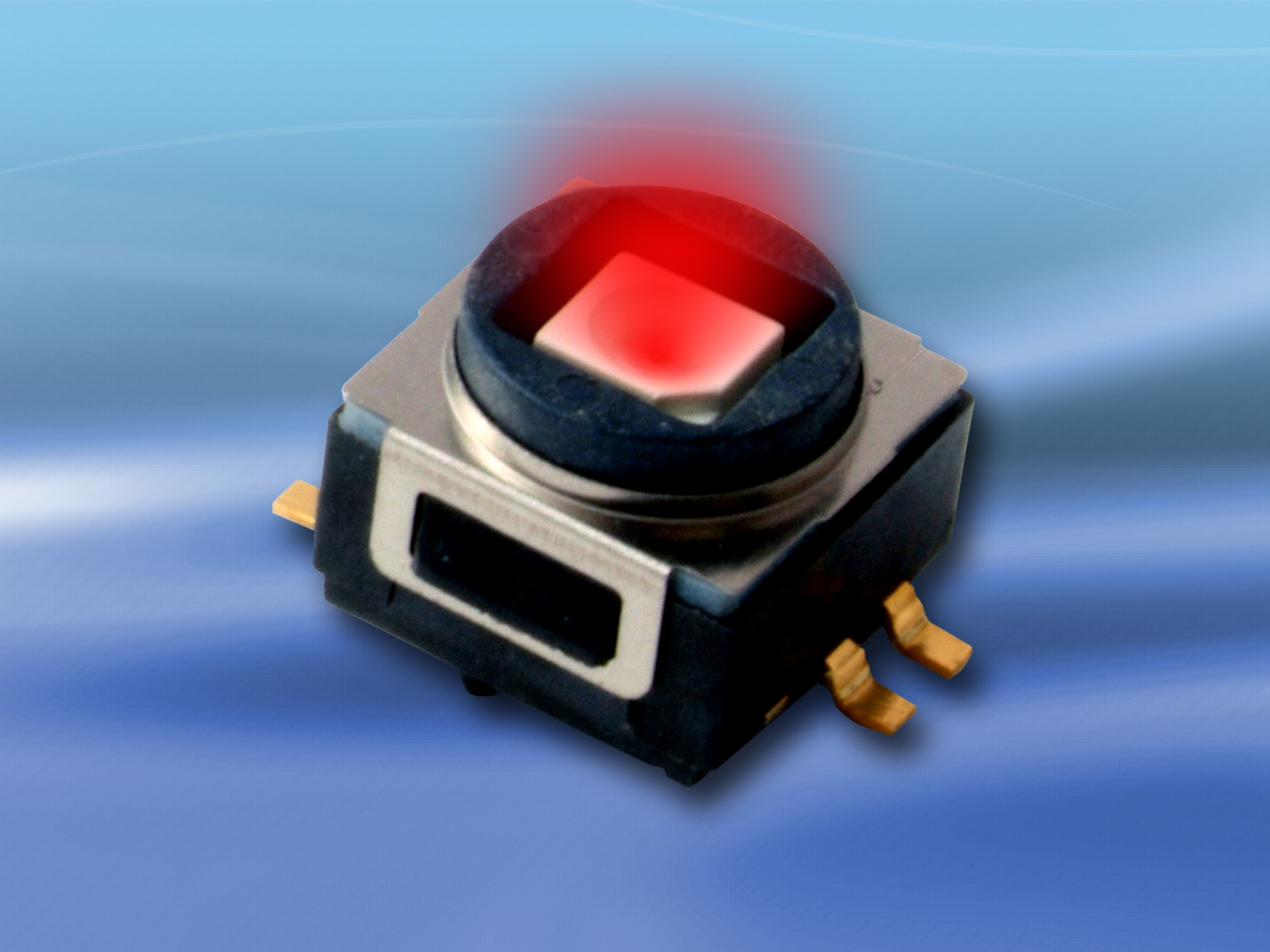 Rugged illuminated SMT switch provides tactile feedback