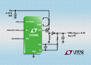 Single-inductor inverting DC/DC controller simplifies design