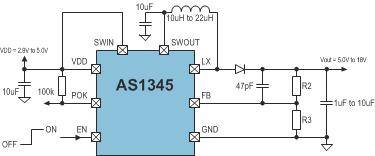 Boost regulator supports wide range of display sizes in mobile end-products