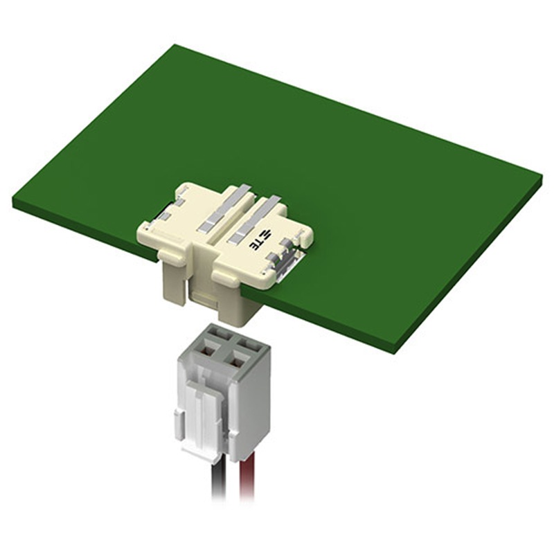 Inverted thru-board SMT connectors reduce wire management issues