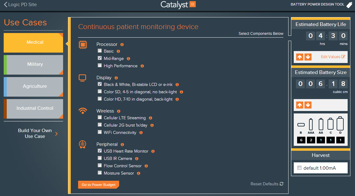 Interactive battery design tool helps predetermine power requirements for new products