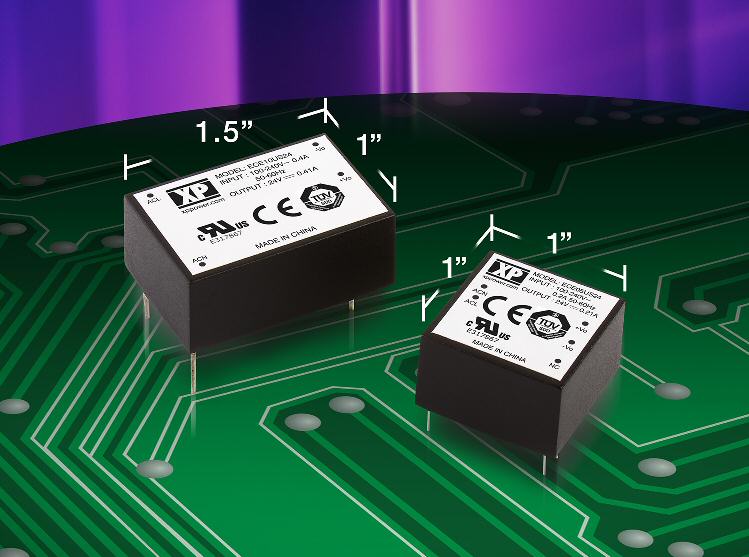 XP Power offers ultra-small, efficient, 5- and 10-W AC-DC power supplies