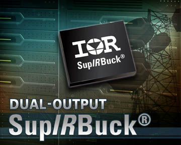 IR's SupIRBuck integrated dual-output voltage regulators suit space-constrained applications