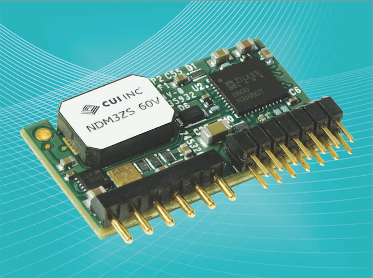 CUI's 60A digital Solus-based SEPIC-fed POL buck converter achieves higher power density & efficiency