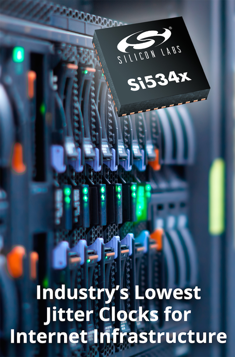 Silicon Labs claims industry’s lowest jitter clock family for data centers and internet infrastructure