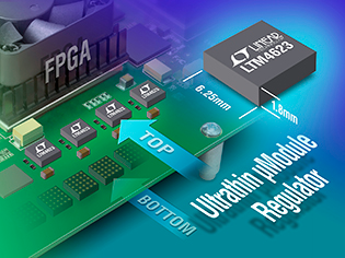 Linear's ultrathin 1.8mm, 3A µModule regulator offered in a 6.25mm x 6.25mm LGA package