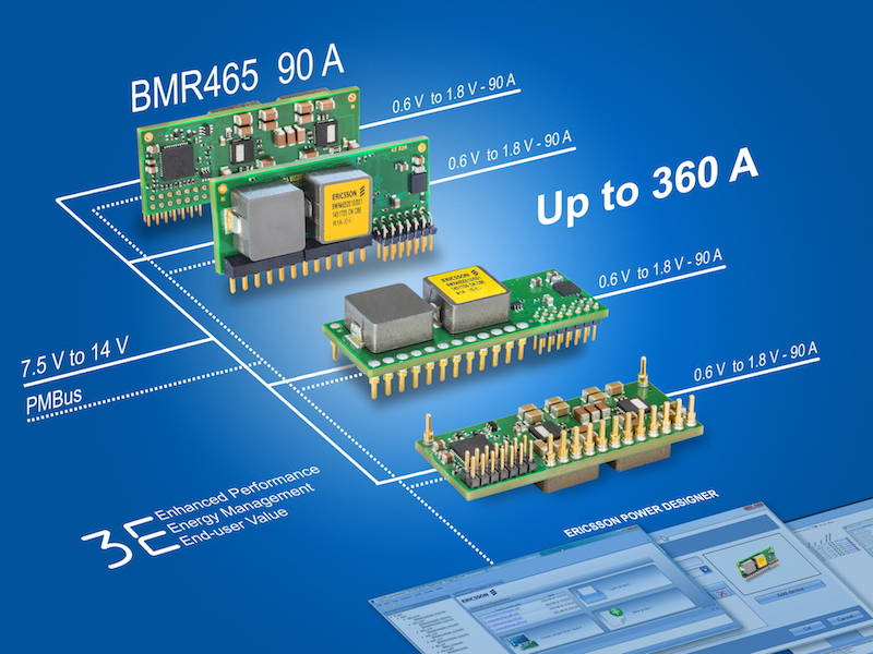 Ericsson's 90A digital PoL DC/DC converter suits high-demand networking equipment