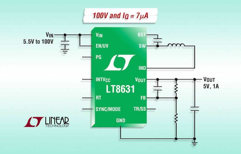 Linear's latest synchronous step-down regulator needs only 7µA of quiescent current