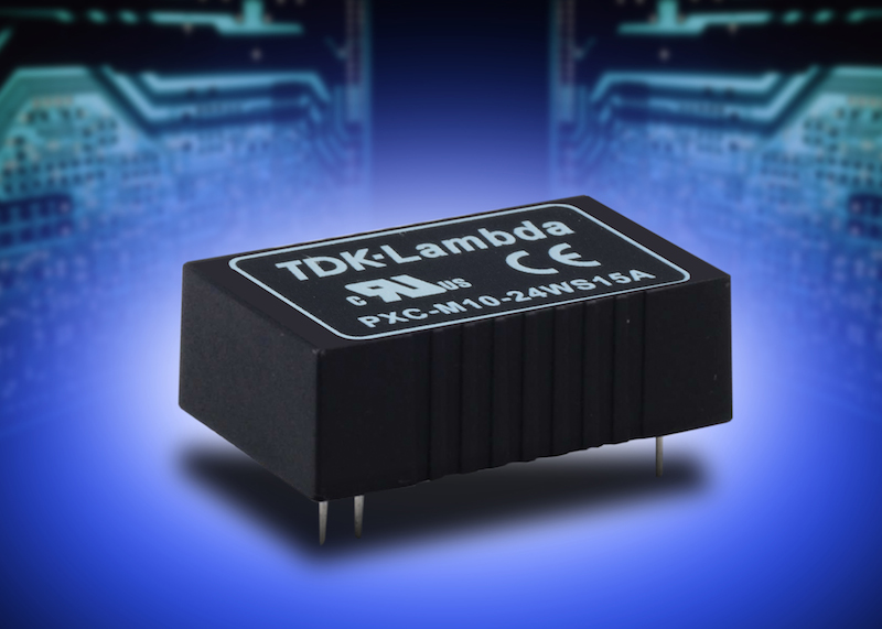 TDK's medically-certified low-power DC/DC converters have a 4:1 input range