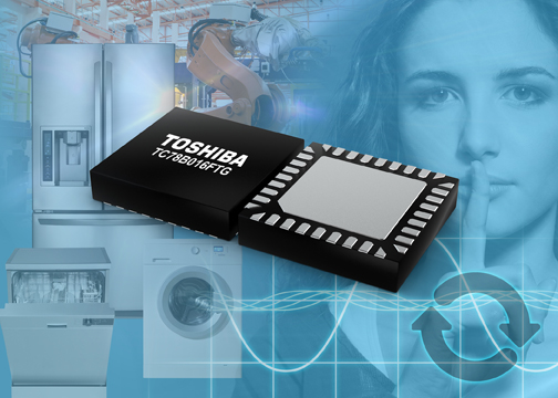 Toshiba announces three-phase brushless motor driver with sine-wave drive