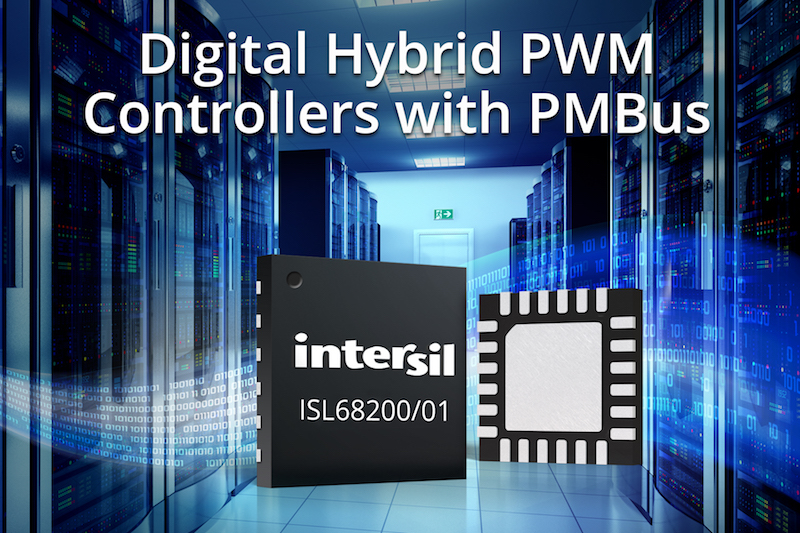 Intersil’s digital hybrid PWM controllers with PMBus simplify power design for data center equipment