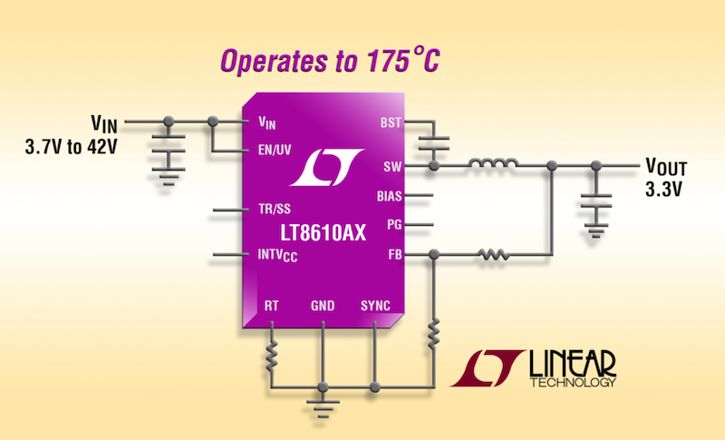 Linear's latest synchronous step-down regulator operates to 175°C