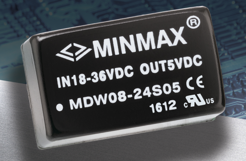 MinMax claims smallest 8W encapsulated DC/DC converter in tiny DIP-16 package